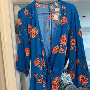 LOFT shorts romper tie waist